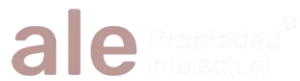 Logotipo compuesto por el nombre de Ale Propiedad Intelectual